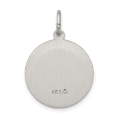 Sterling Silver 925 Saint Peter Medal Antiqued Pendant Solid Vintage Charm