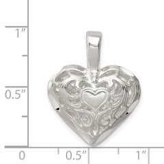 Sterling Silver Filigree Heart Pendant