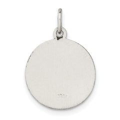 Sterling Silver 925 Holy Communion Medal with Polished Palladium Charm
