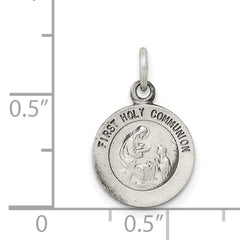 Sterling Silver 925 Antiqued First Communion Charm for Children