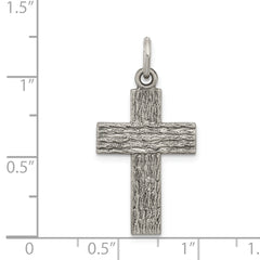 Sterling Silver 925 Antiqued Cross Charm Vintage Pendant