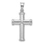 Sterling Silver Rhodium-plated Hollow Reversible Cross Pendant