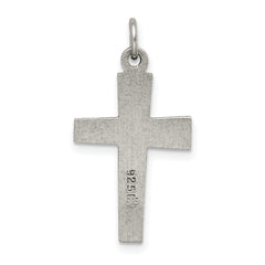 Sterling Silver 925 Antiqued Cross Charm for Timeless Elegance