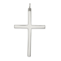 Sterling Silver 925 Polished Latin Cross Pendant with Anti-Tarnish Finish