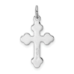 Sophia Jewelers 925 Sterling Silver Gold-Plated Cross Pendant with Rhodium Finish