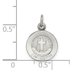 Sophia Jewelers Sterling Silver Polished Confirmation Medal Pendant