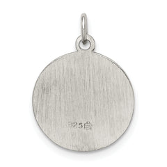 Sterling Silver 925 Confirmation Medal with Polished Palladium Finish