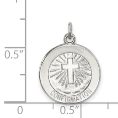 Sterling Silver 925 Confirmation Medal with Polished Palladium Finish