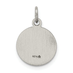 Sterling Silver 925 Confirmation Pendant with Antique Finish Elegant Design
