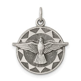 Sterling Silver Antiqued Holy Spirit Medal
