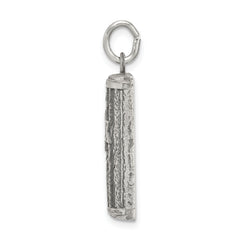 Sterling Silver 925 Antiqued Mezuzah Pendant Vintage Inspired Charm