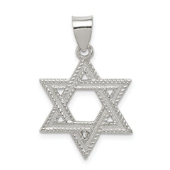 Sterling Silver Satin Star of David Charm