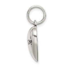 Sterling Silver Men's Believe Pendant with Polished Antique Finish