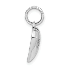 Sterling Silver 925 Heart Pendant with Polished Antiqued Finish