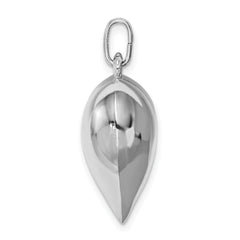 Sophia Jewelers Sterling Silver Polished Hollow Heart Pendant