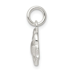 Sophia Jewelers Polished Sterling Silver Heart Daughter Charm with Anti-Tarnish Finish