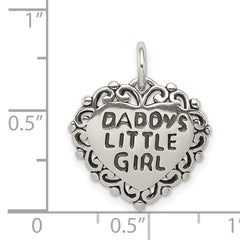 Antiqued Sterling Silver 925 Pendant for Daddy's Little Girl