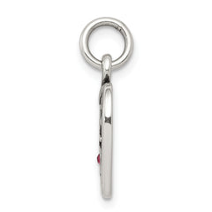 Sterling Silver 925 Sweet 16 Heart Charm Polished Vintage Elegance