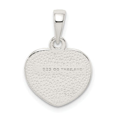 Sophia Jewelers Sterling Silver Princess Heart Pendant with Enamel Finish