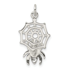 Sterling Silver 925 Spider Charm with Anti-Tarnish Casted Design