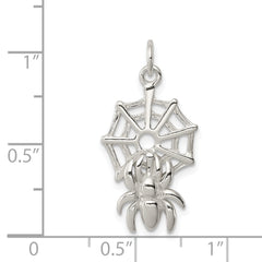 Sterling Silver 925 Spider Charm with Anti-Tarnish Casted Design