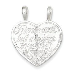 Sterling Silver 925 Best Friend Heart Pendant with Polished Finish
