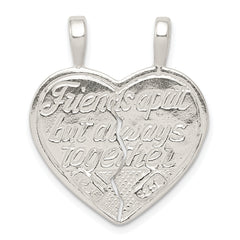 Sterling Silver 925 Best Friend Heart Pendant with Polished Finish