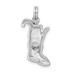 Sophia Jewelers Sterling Silver Enamel Stocking Charm Rhodium Finish