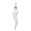 Sterling Silver White Enamel Italian Horn Pendant