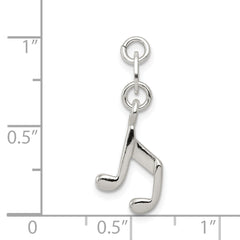 Sophia Jewelers 925 Sterling Silver Music Note Charm with Polished Finish