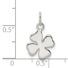 Sterling Silver 925 Four Leaf Clover Charm Polished Anti-Tarnish Elegant Design
