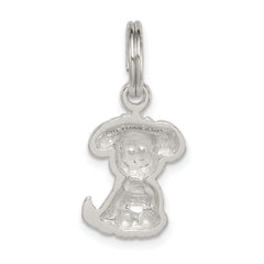 Sophia Jewelers: Polished Sterling Silver Enameled Puppy Charm for Kids