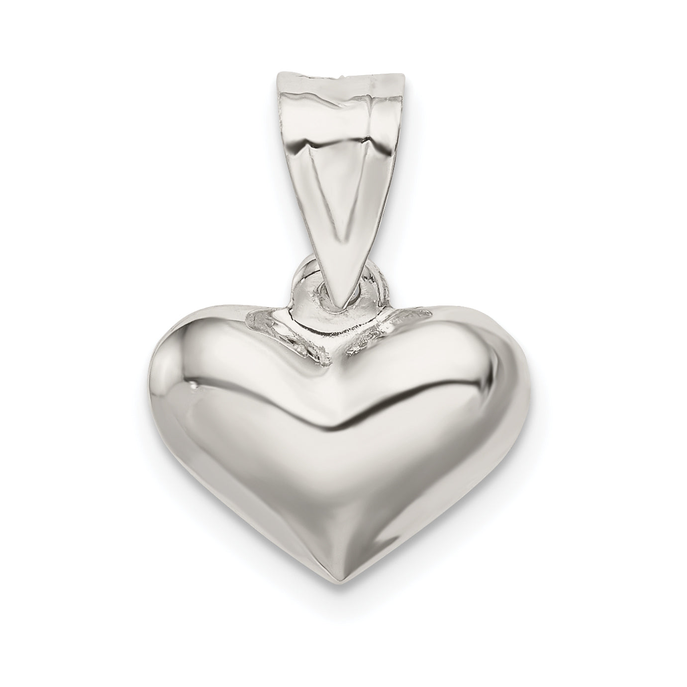 Sterling Silver Puffed Heart Charm