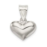 Sterling Silver Puffed Heart Charm