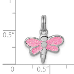 Sophia Jewelers Sterling Silver Dragonfly Charm with Enamel Accents