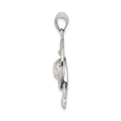 Sophia Jewelers Antiqued Sterling Silver Dolphin Charm with Anti-Tarnish Finish