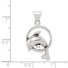Sophia Jewelers Antiqued Sterling Silver Dolphin Charm with Anti-Tarnish Finish