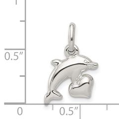 Sophia Jewelers Sterling Silver Dolphin Pendant with Polished Anti-Tarnish Finish