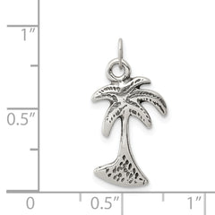 Sophia Jewelers 925 Sterling Silver Antiqued Palm Tree Charm