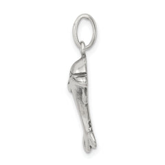 Sterling Silver 925 Dolphin Pendant with Polished Antique Finish
