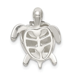 Sterling Silver 925 Mother & Baby Turtle Pendant Polished 3D Design