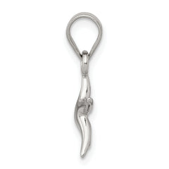 Sterling Silver Starfish Pendant with Rhodium Polish Elegant Charm