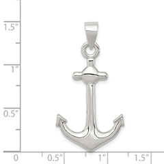 Sophia Jewelers Men's 925 Sterling Silver Anchor Pendant Polished Anti-Tarnish