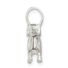Sterling Silver 925 Dachshund Pendant with Anti-Tarnish Coating
