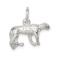 Sophia Jewelers 925 Sterling Silver 3D Leopard Charm Polished Finish