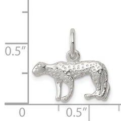 Sophia Jewelers 925 Sterling Silver 3D Leopard Charm Polished Finish