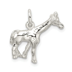 Sophia Jewelers 925 Sterling Silver 3D Giraffe Charm Pendant Polished Finish