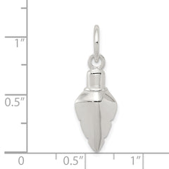 Sterling Silver 925 Polished Arrowhead Pendant with Anti-Tarnish Men's Charm