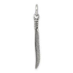 Sterling Silver 925 Men's Feather Pendant with Antique Finish