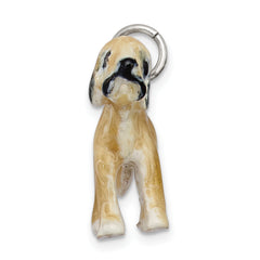 Sophia Jewelers 925 Sterling Silver 3D Briard Charm with Enamel Finish